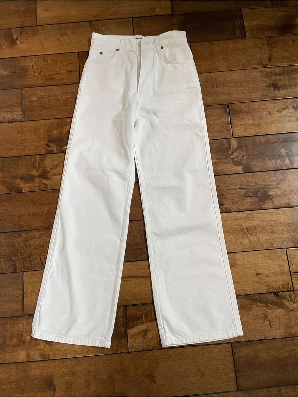 Sandro White Wide Jeans Size 36 or 2-4